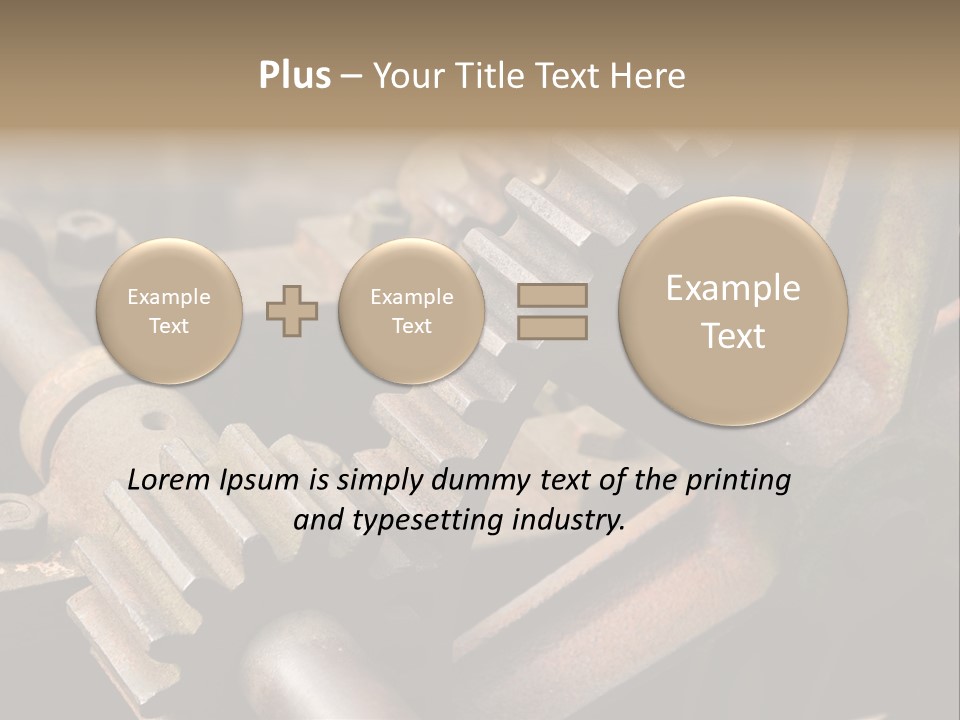 Metal Cog Equipment PowerPoint Template