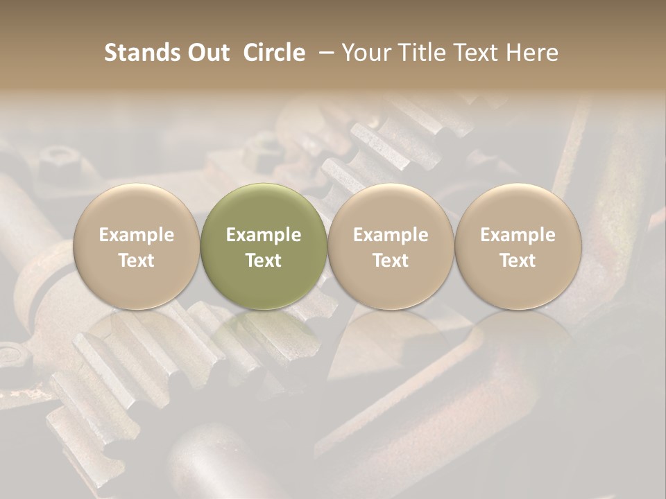 Metal Cog Equipment PowerPoint Template