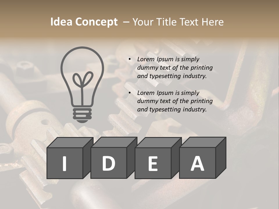 Metal Cog Equipment PowerPoint Template