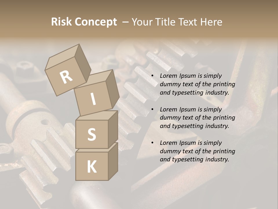 Metal Cog Equipment PowerPoint Template