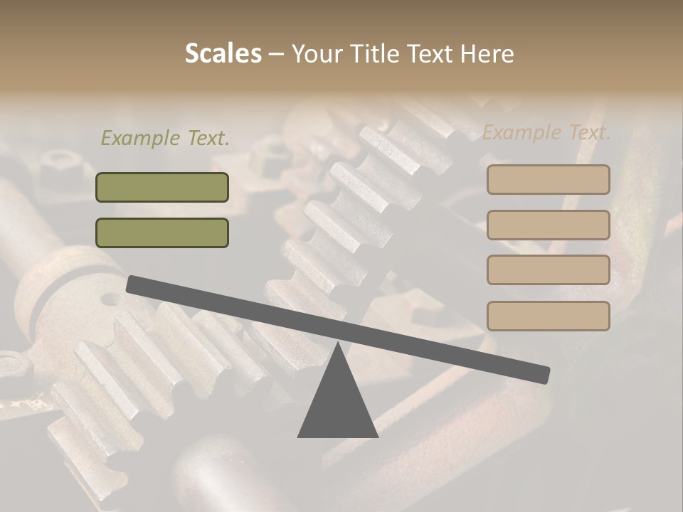 Metal Cog Equipment PowerPoint Template