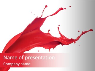 Motion White Background Liquid PowerPoint Template