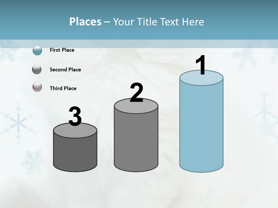 Kitten Pampered Snowflakes PowerPoint Template