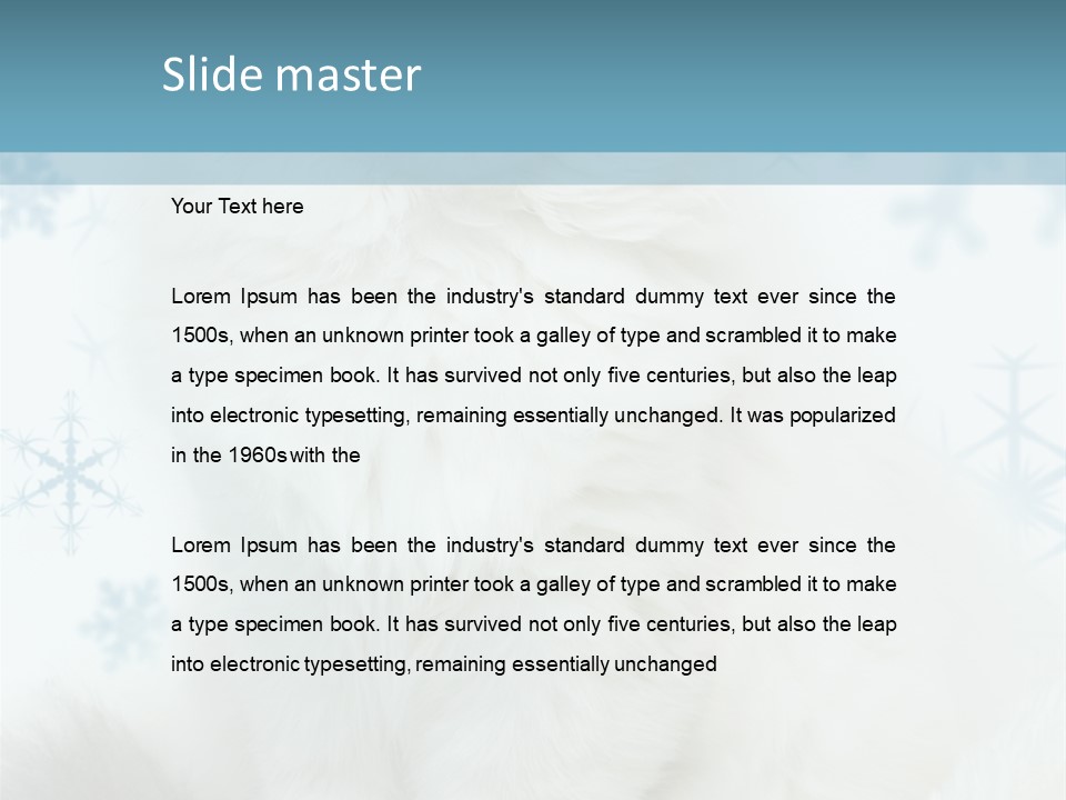 Kitten Pampered Snowflakes PowerPoint Template