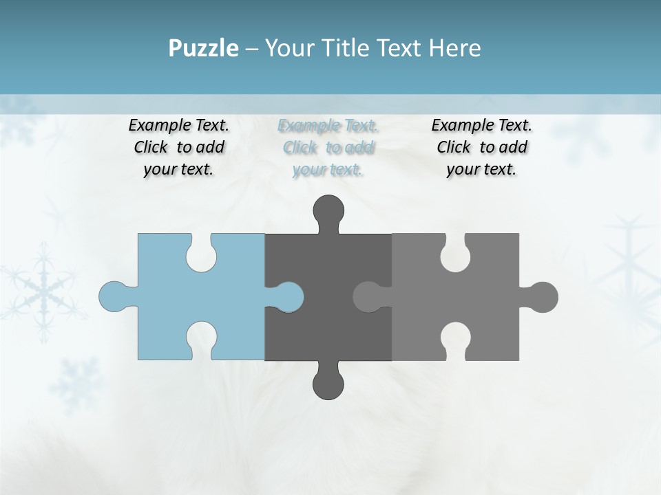 Kitten Pampered Snowflakes PowerPoint Template