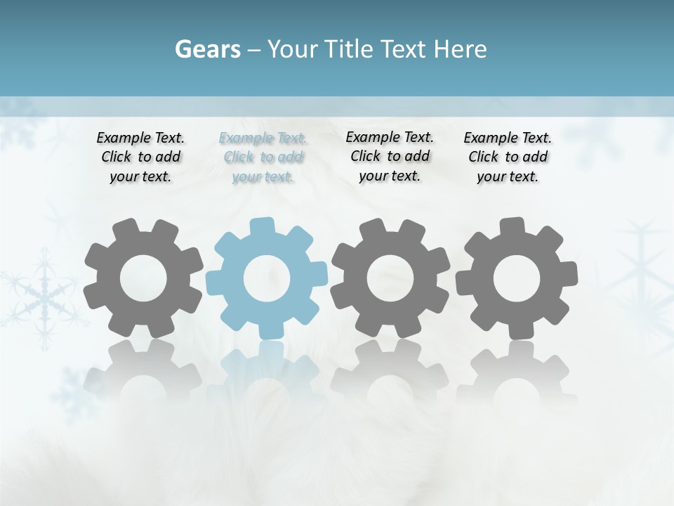 Kitten Pampered Snowflakes PowerPoint Template