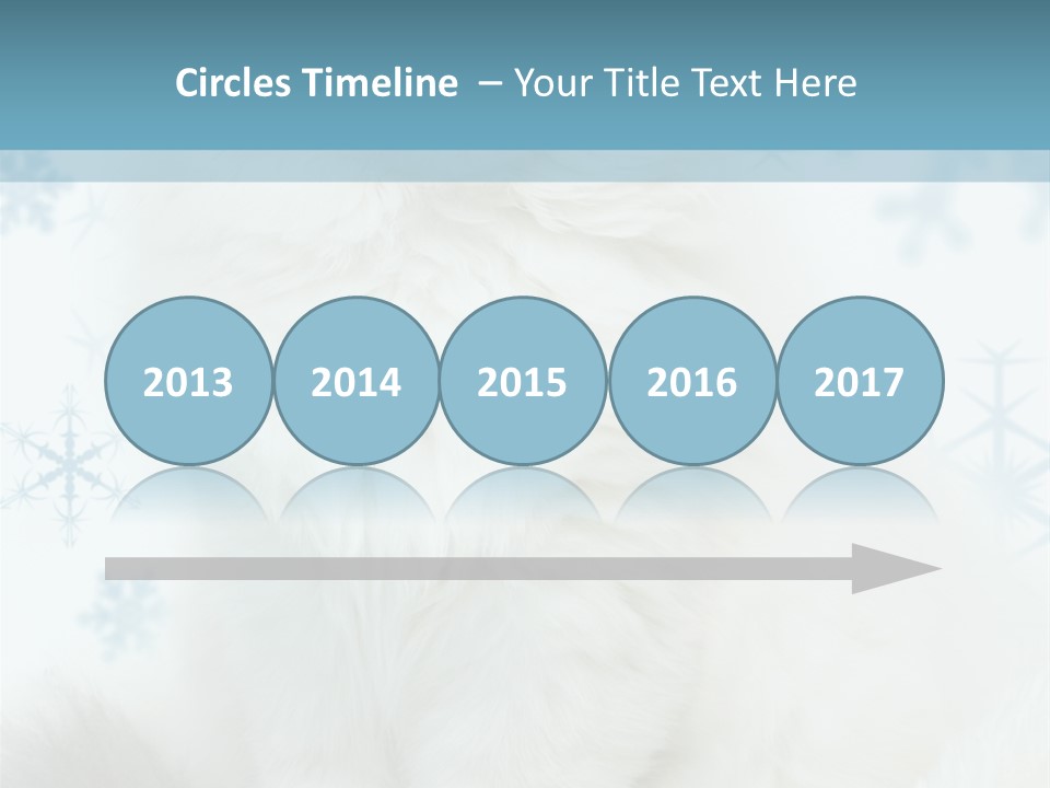 Kitten Pampered Snowflakes PowerPoint Template