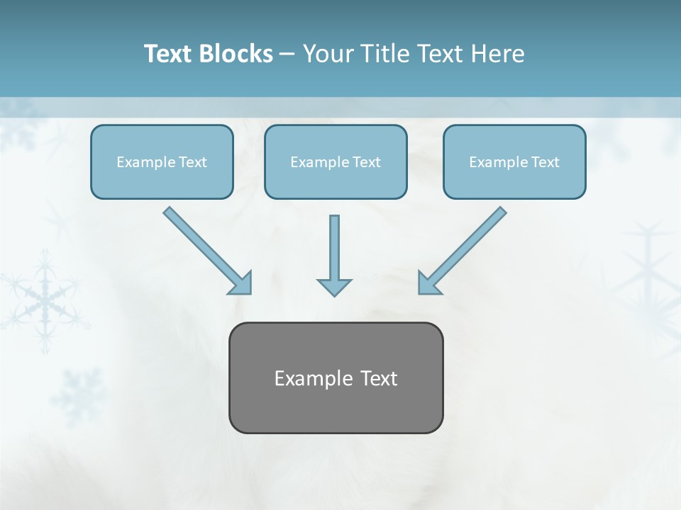 Kitten Pampered Snowflakes PowerPoint Template