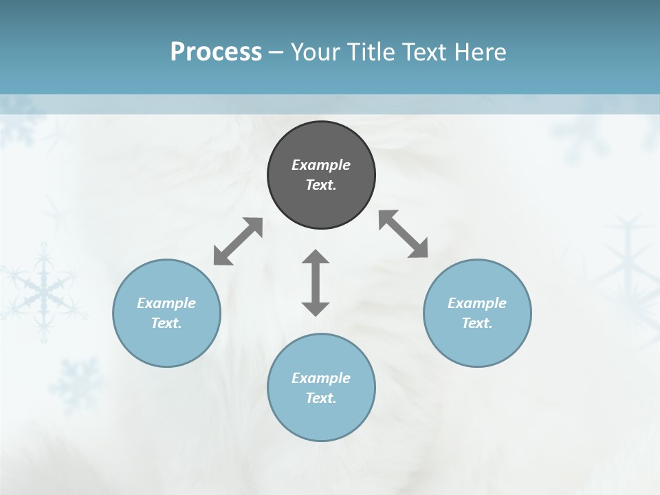 Kitten Pampered Snowflakes PowerPoint Template