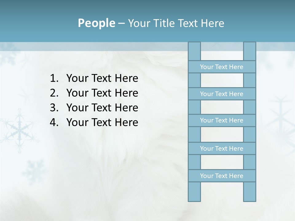 Kitten Pampered Snowflakes PowerPoint Template