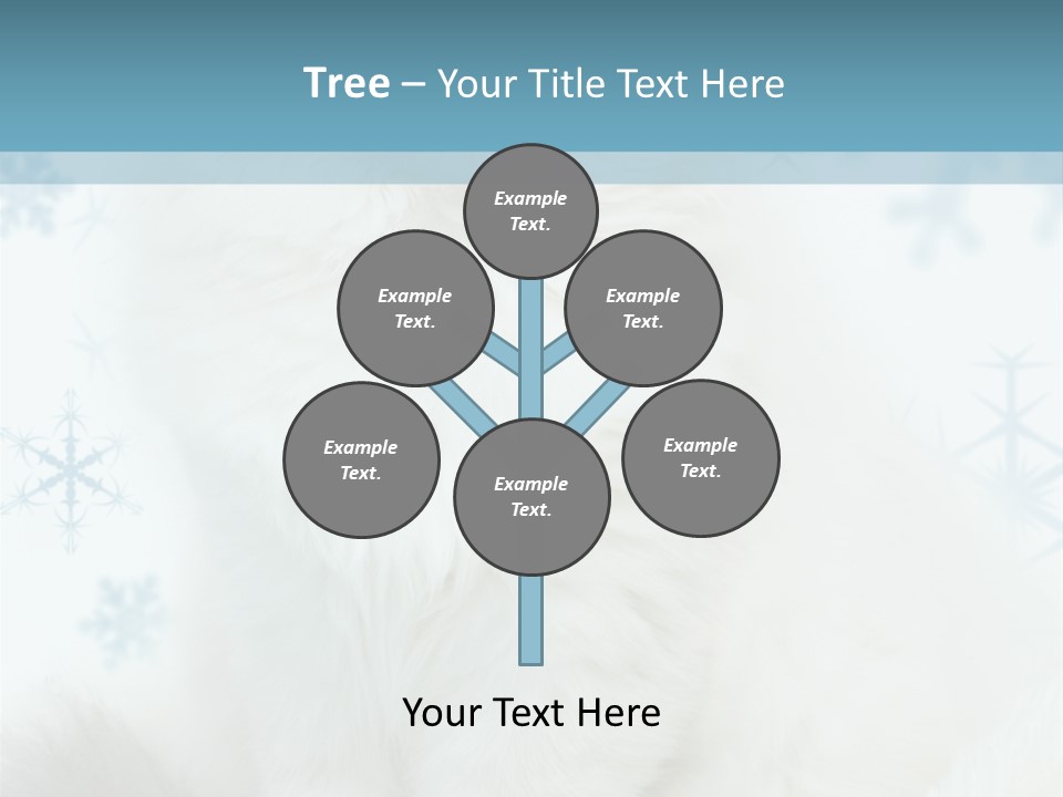 Kitten Pampered Snowflakes PowerPoint Template