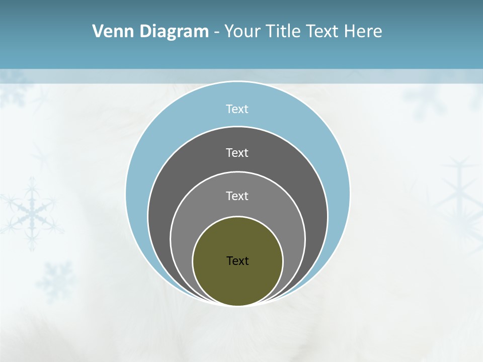 Kitten Pampered Snowflakes PowerPoint Template