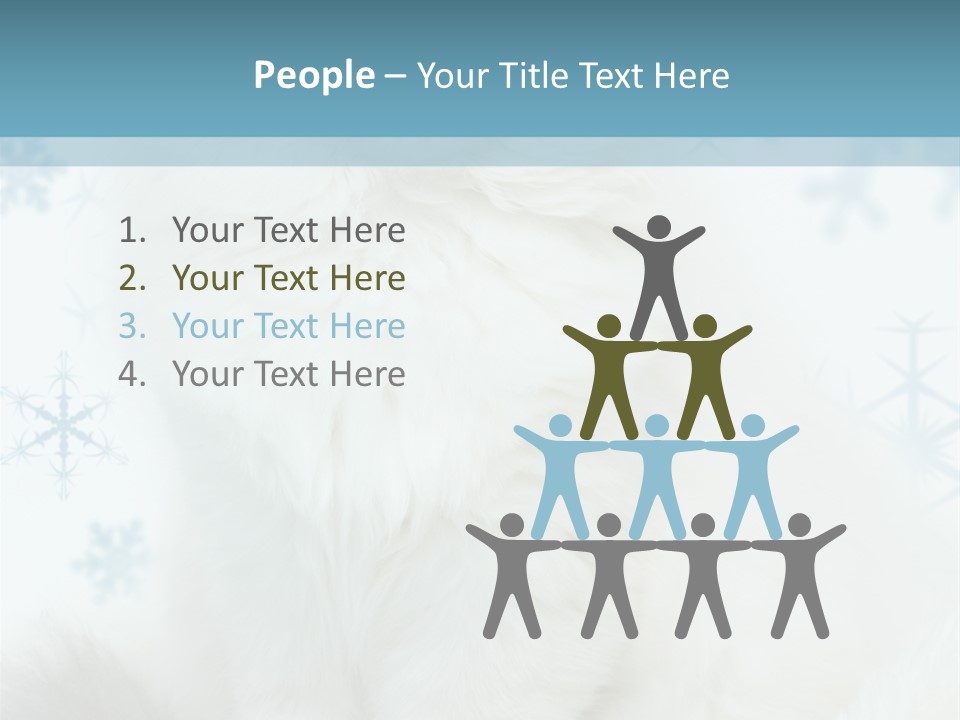 Kitten Pampered Snowflakes PowerPoint Template