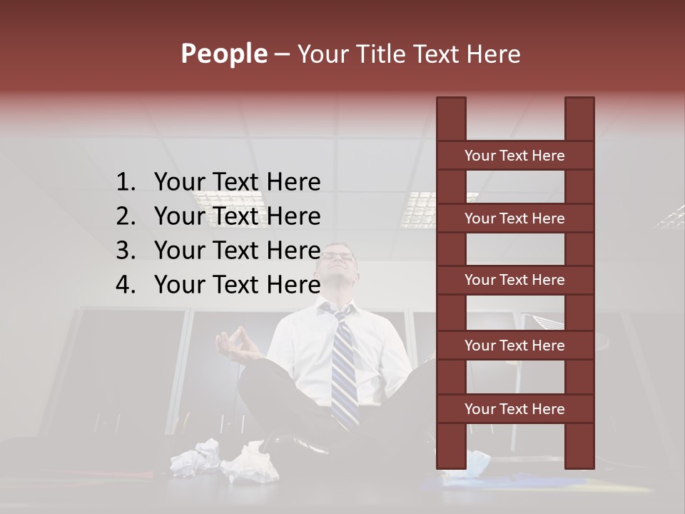 Night Sitting People PowerPoint Template