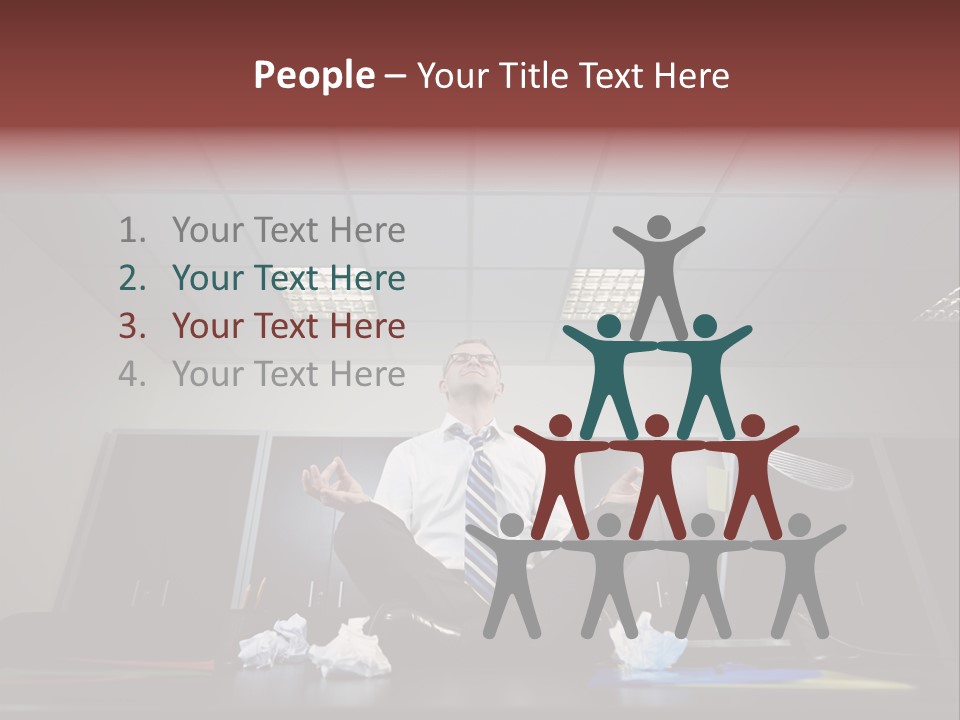 Night Sitting People PowerPoint Template