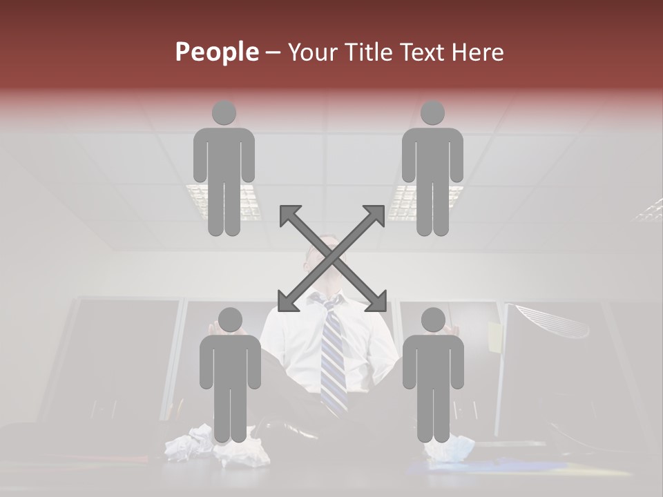 Night Sitting People PowerPoint Template
