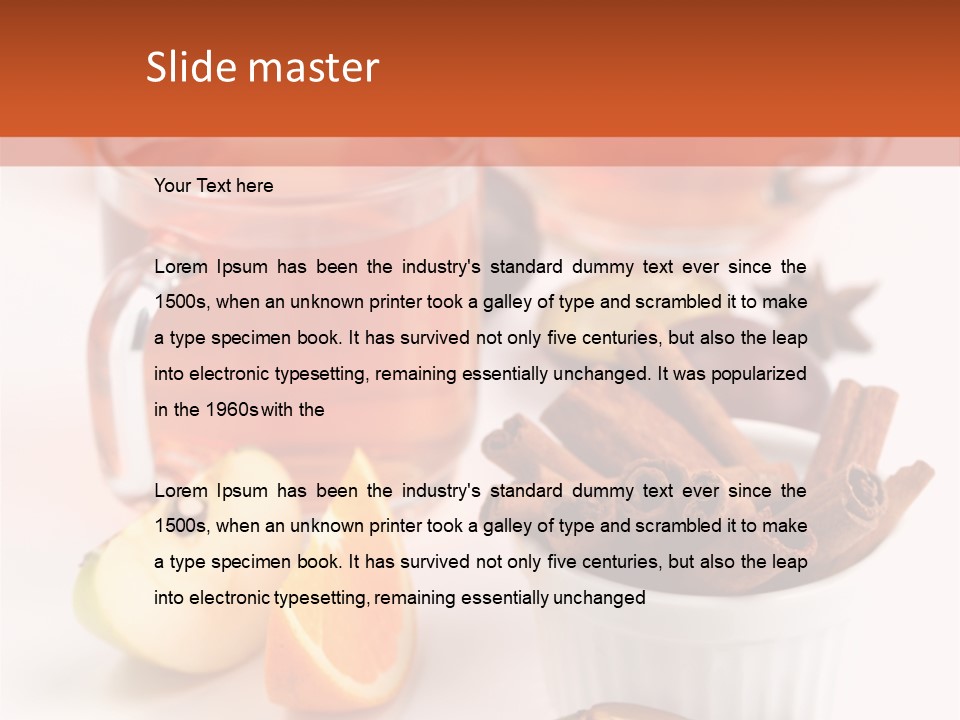 Plum Orange Tea PowerPoint Template