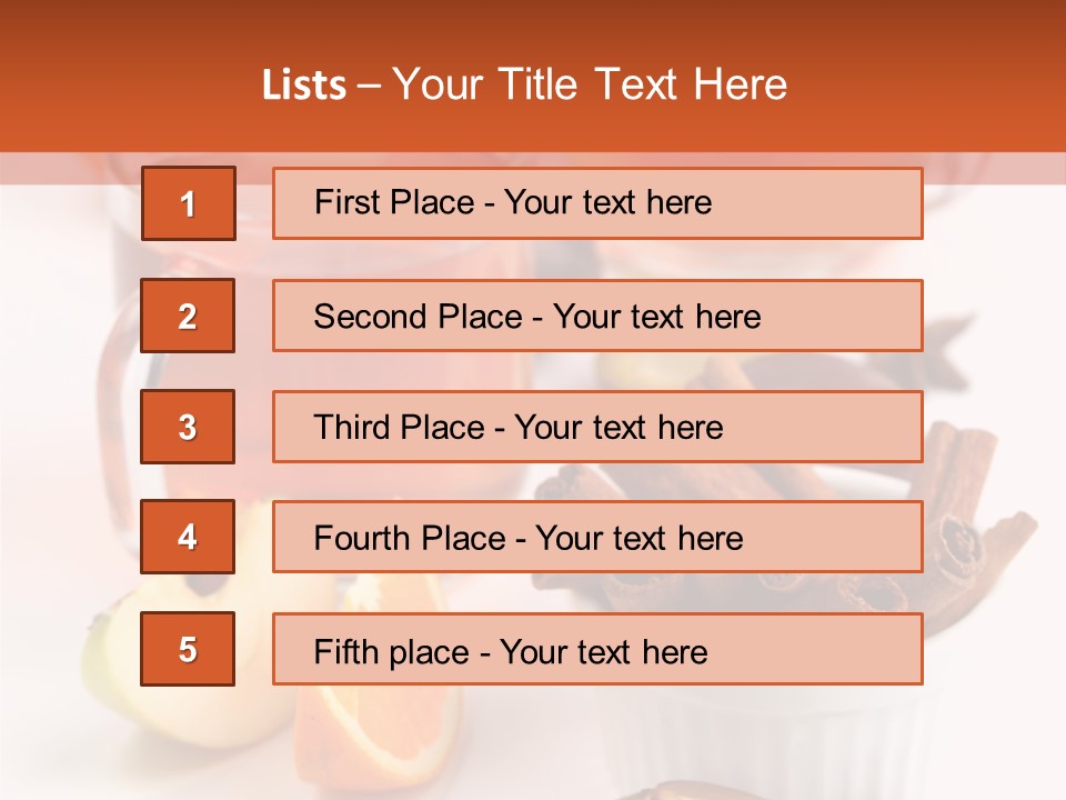 Plum Orange Tea PowerPoint Template