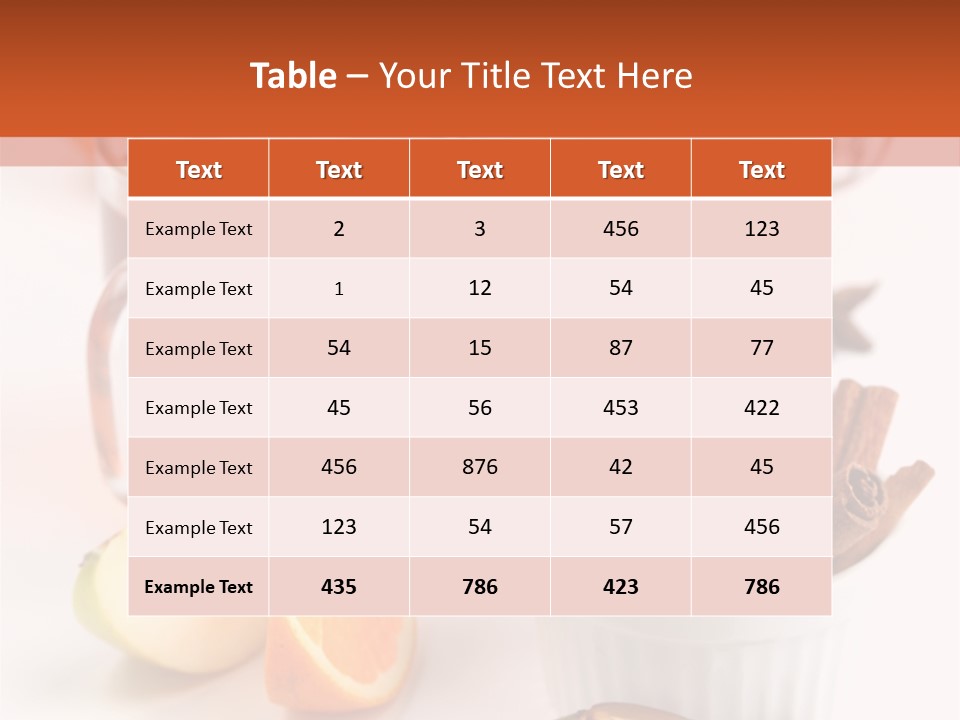 Plum Orange Tea PowerPoint Template