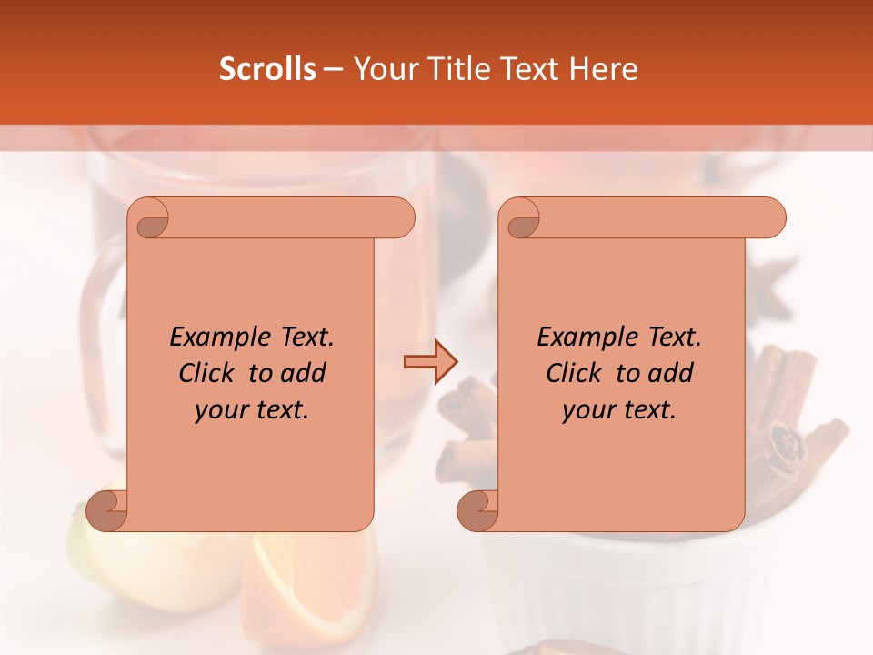 Plum Orange Tea PowerPoint Template