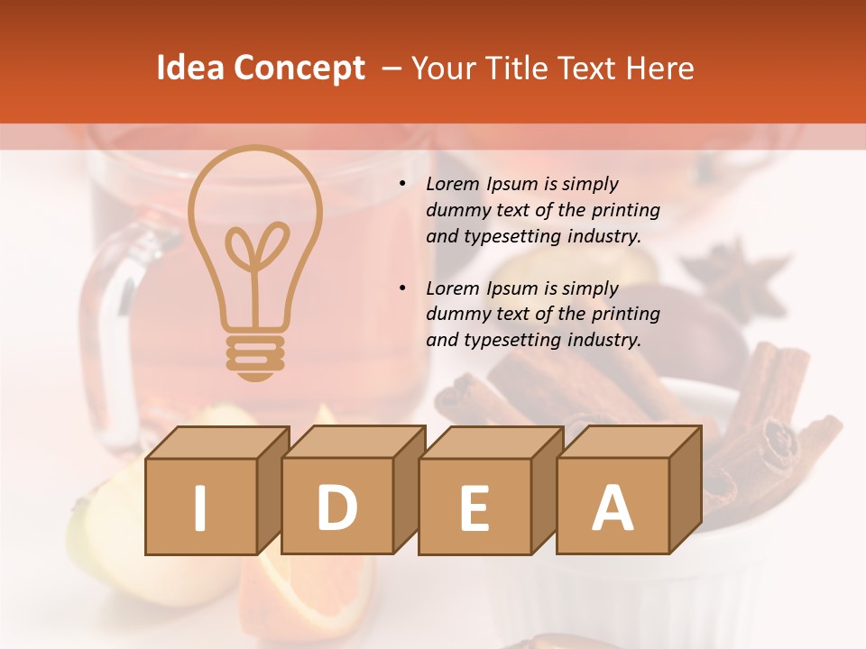 Plum Orange Tea PowerPoint Template