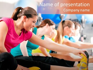 Exercising Sit Muscular PowerPoint Template