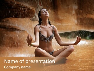 Splash Spa Meditating PowerPoint Template