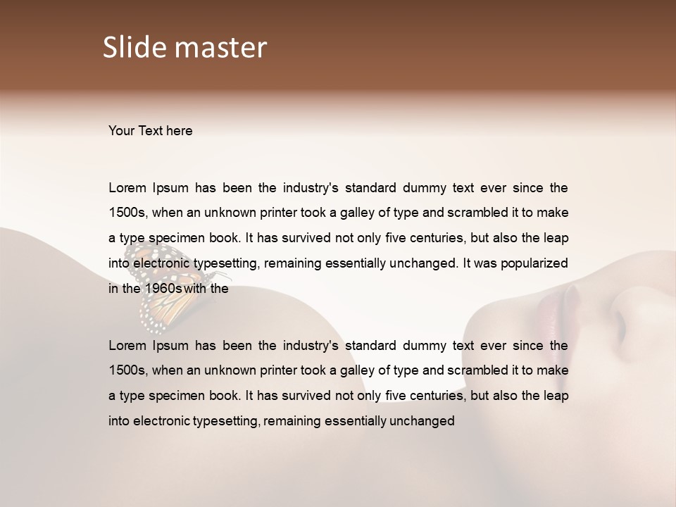 Butterfly Healthy Nudity PowerPoint Template