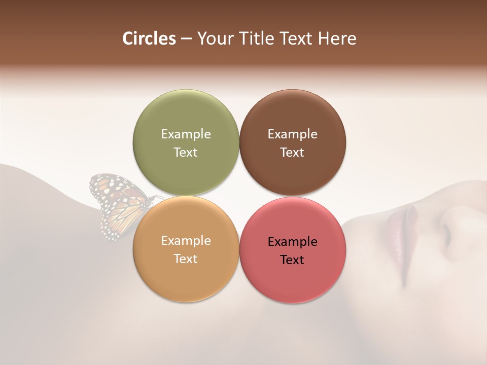 Butterfly Healthy Nudity PowerPoint Template