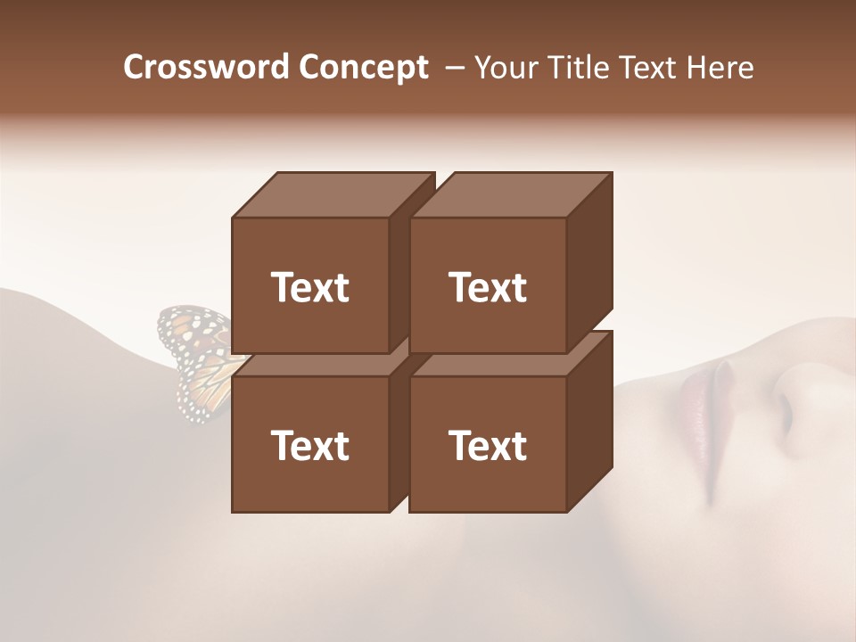 Butterfly Healthy Nudity PowerPoint Template