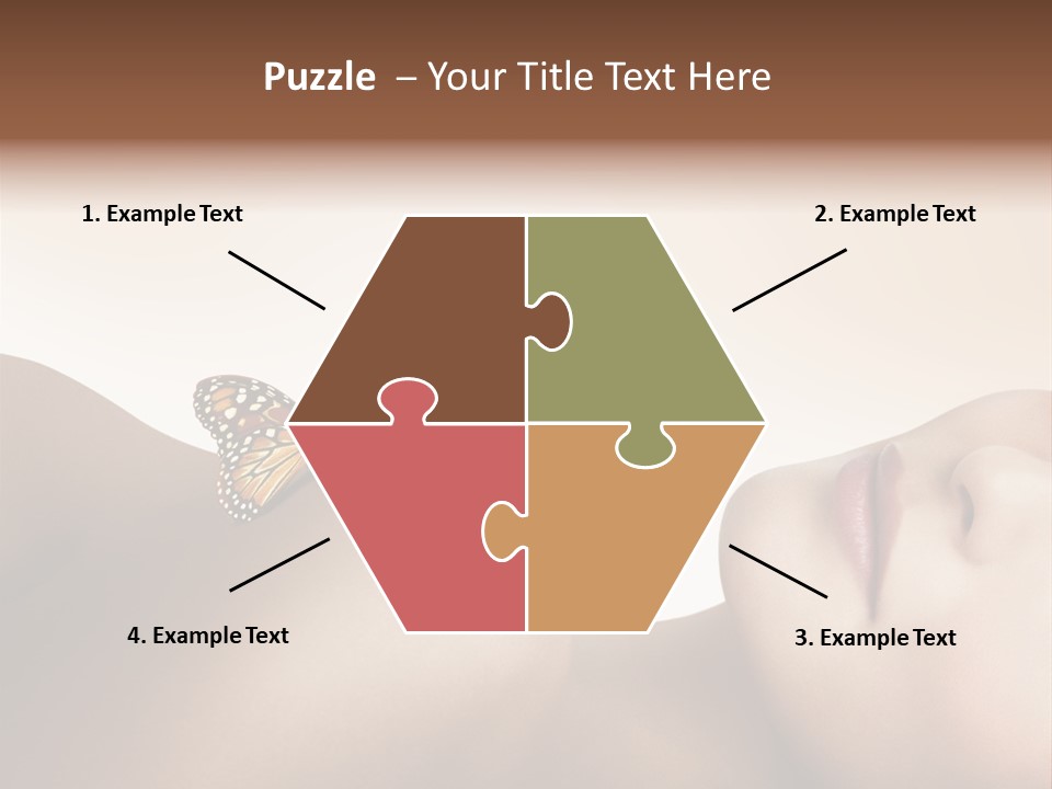 Butterfly Healthy Nudity PowerPoint Template