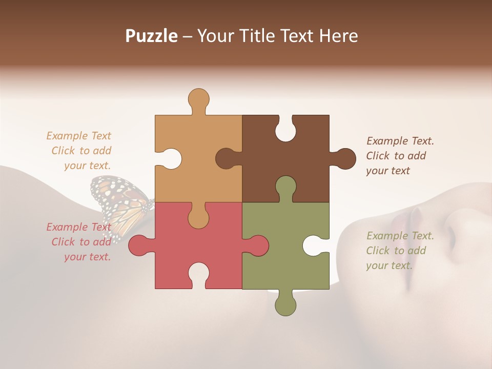 Butterfly Healthy Nudity PowerPoint Template