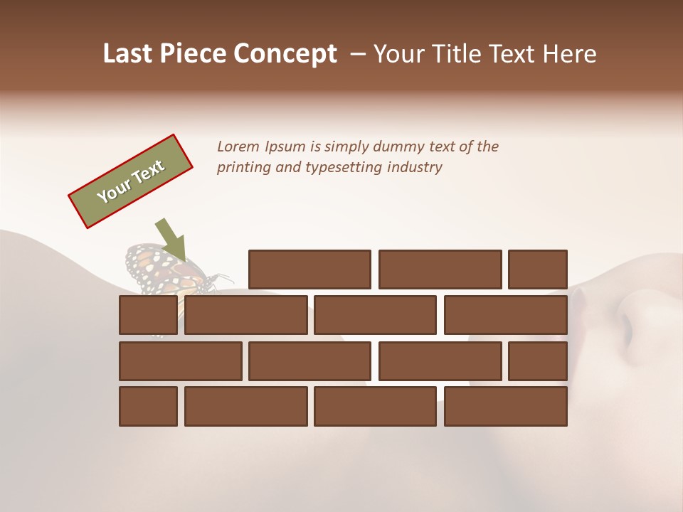 Butterfly Healthy Nudity PowerPoint Template