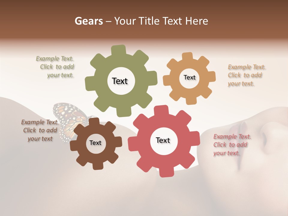 Butterfly Healthy Nudity PowerPoint Template