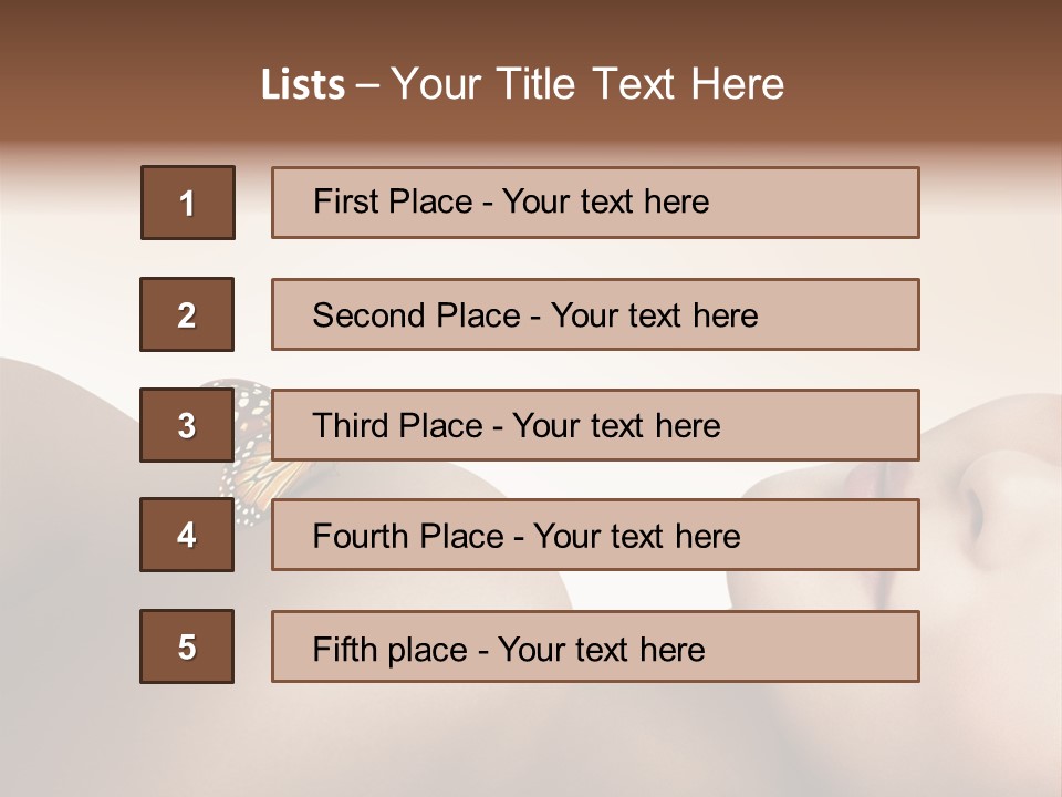 Butterfly Healthy Nudity PowerPoint Template