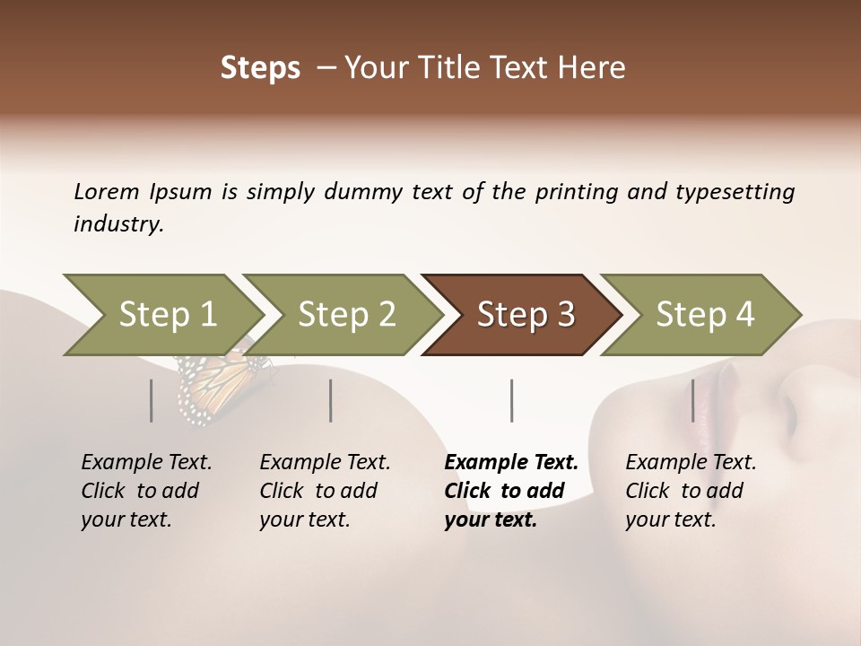 Butterfly Healthy Nudity PowerPoint Template