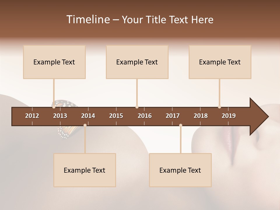 Butterfly Healthy Nudity PowerPoint Template
