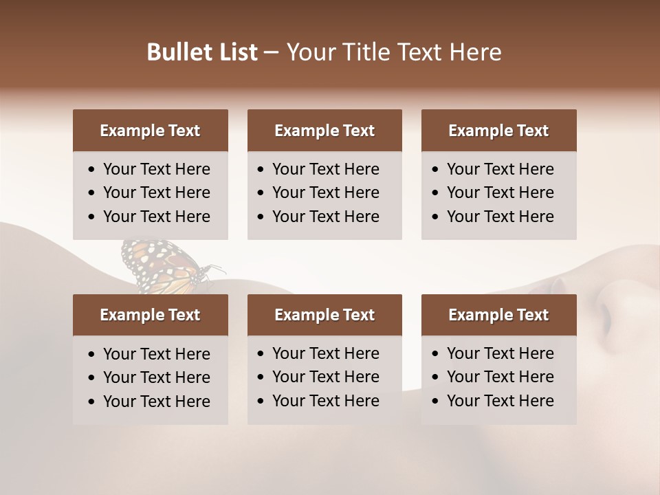 Butterfly Healthy Nudity PowerPoint Template