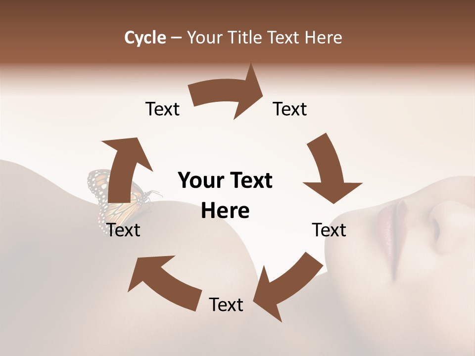 Butterfly Healthy Nudity PowerPoint Template