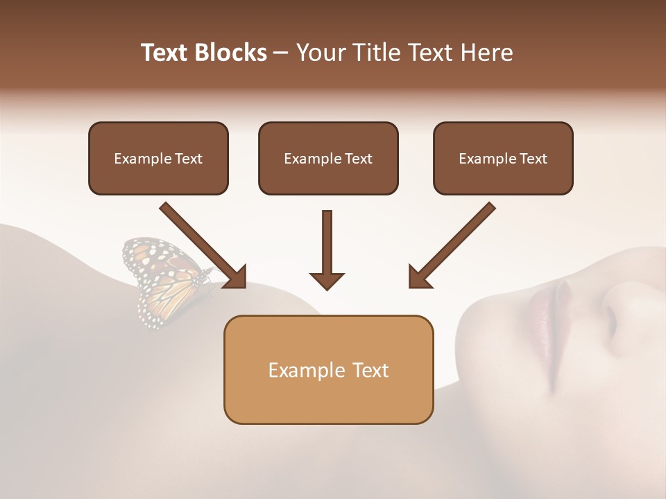 Butterfly Healthy Nudity PowerPoint Template
