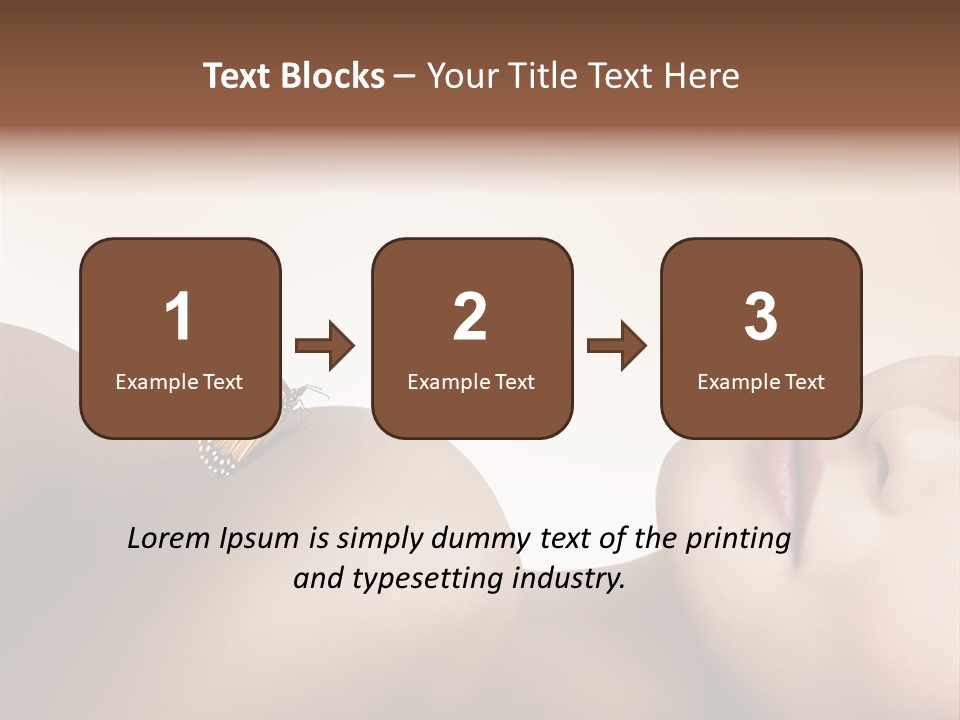 Butterfly Healthy Nudity PowerPoint Template