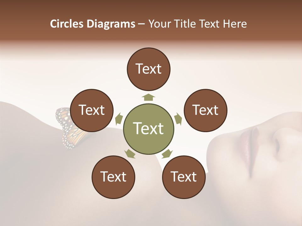 Butterfly Healthy Nudity PowerPoint Template