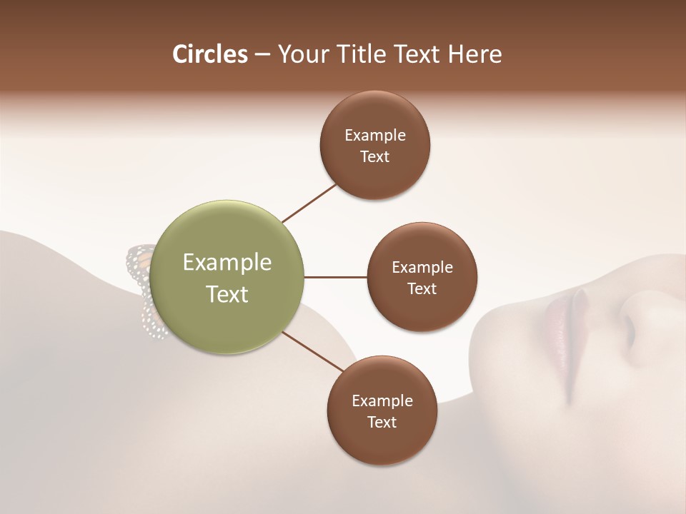 Butterfly Healthy Nudity PowerPoint Template