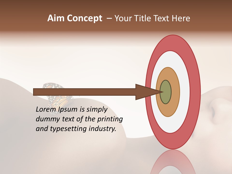 Butterfly Healthy Nudity PowerPoint Template