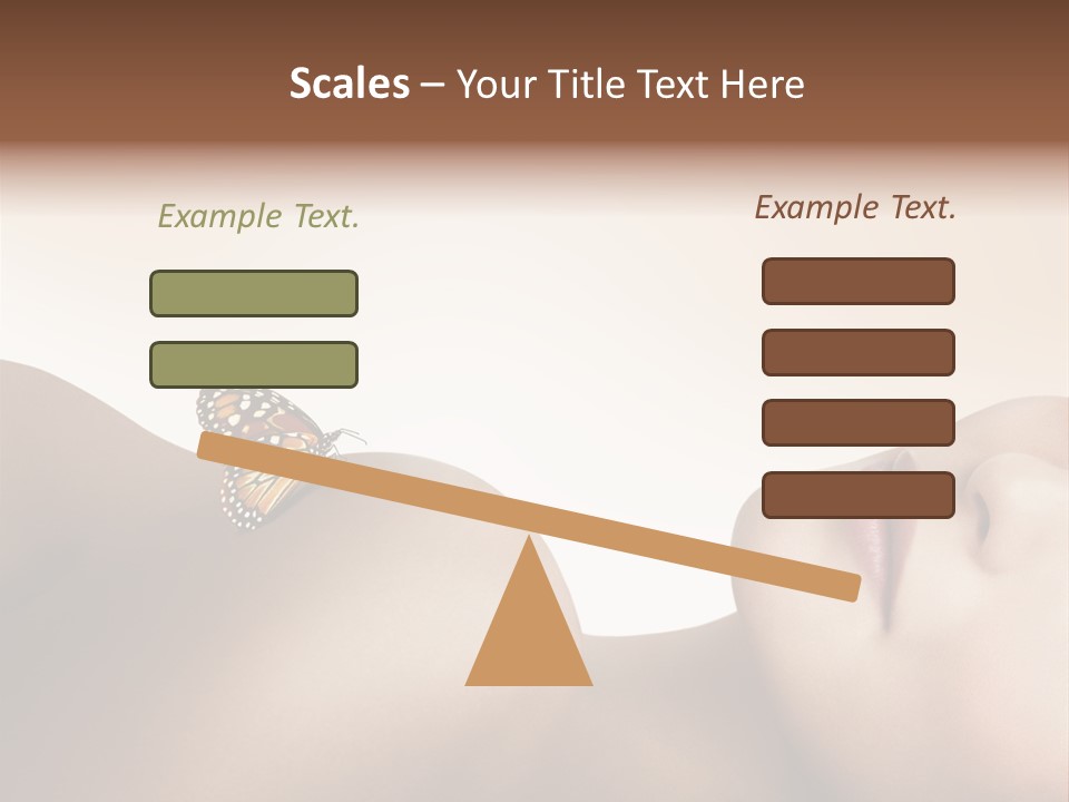 Butterfly Healthy Nudity PowerPoint Template