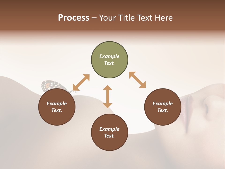Butterfly Healthy Nudity PowerPoint Template