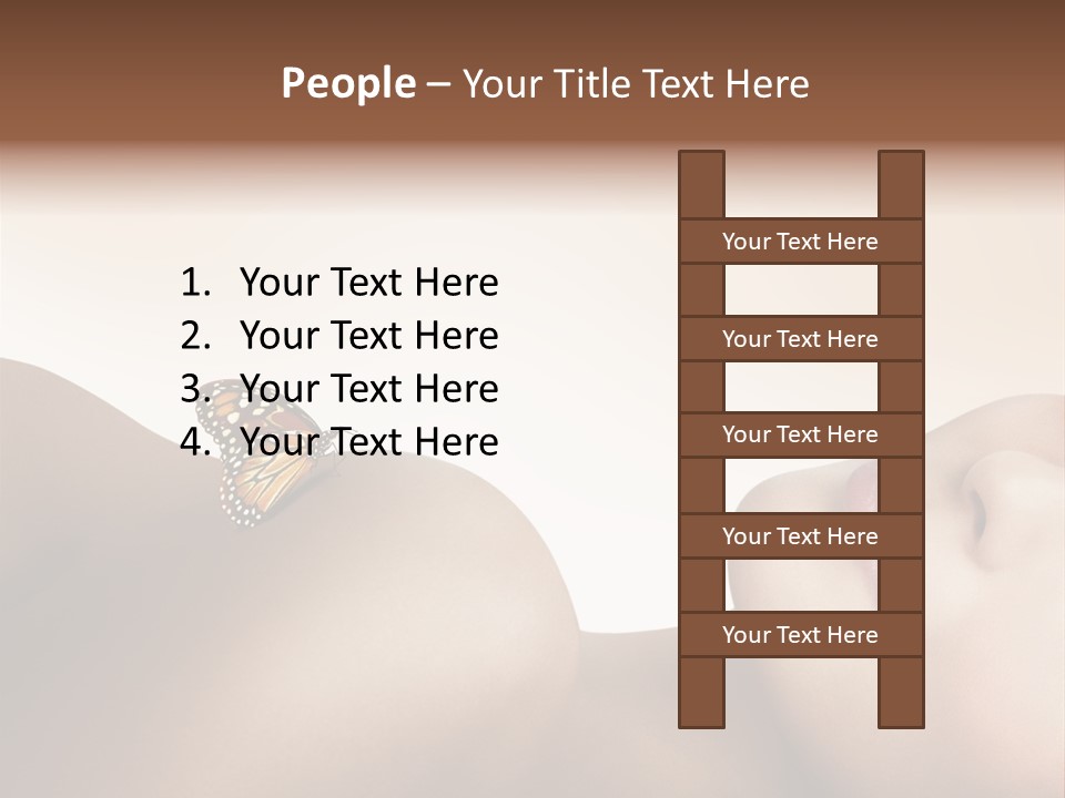 Butterfly Healthy Nudity PowerPoint Template