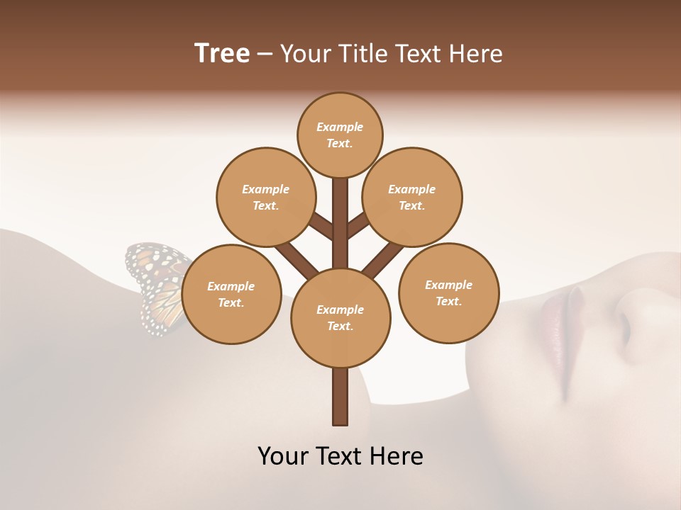 Butterfly Healthy Nudity PowerPoint Template