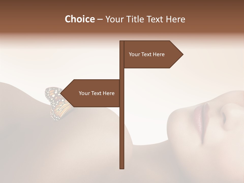 Butterfly Healthy Nudity PowerPoint Template