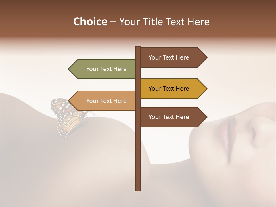 Butterfly Healthy Nudity PowerPoint Template